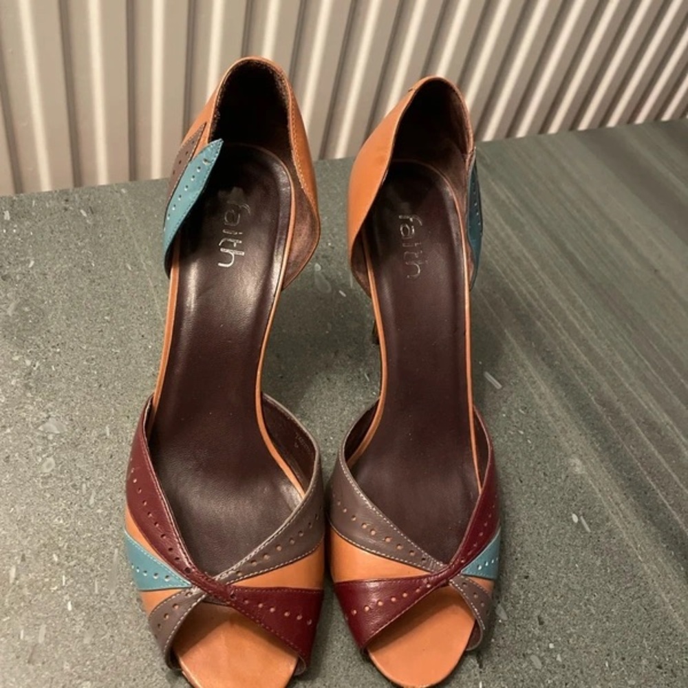 Multicolor Strappy Heels